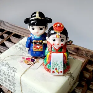 드리다샵 한국기념품 전통 한복인형 결혼 외국인 선물, 2.(선물포장)신랑신부