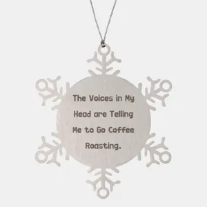 감사 커피 로스팅 눈꽃 장식 내 머리 속의 목소리는 친구들을 위한 선물 친구들이 주는 최고의 크리스마스 트리 재미있는 아이디어 독특함