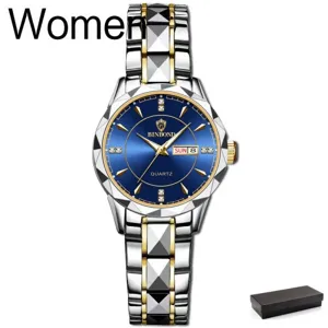 호연지기킹 커플시계 기념커플 금장시계 남여 공용 메탈시계 남자손목시계 여자손목시계